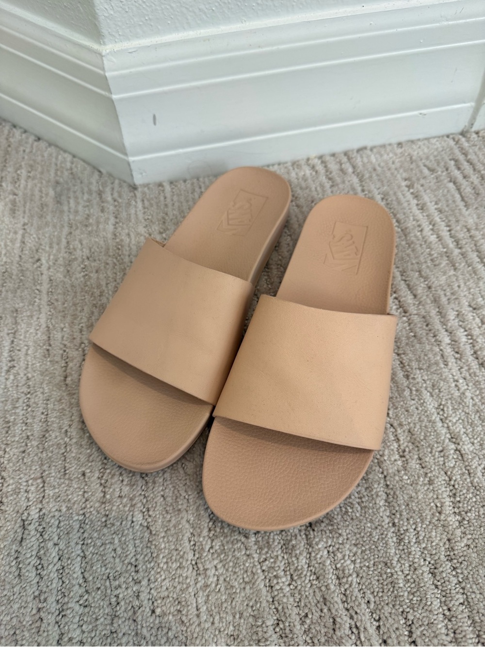 Vans Decon Women's Slide Sandals in Light Tan